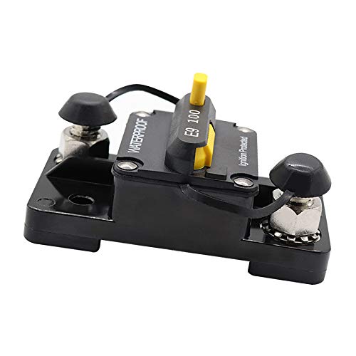 Yorten Disjuntor 100A de bateria dupla com reset manual IP67 à prova d'água 12V 24V fusível