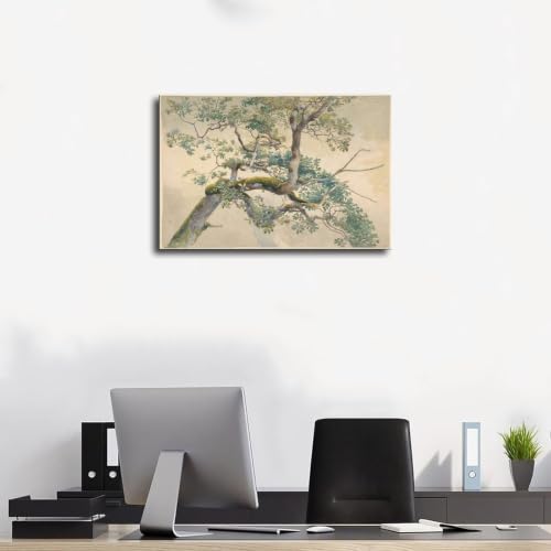 Impression sur toile branches d'arbre pour decorer un mur vide de bureau