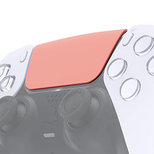 eXtremeRate Coral Replacement Touchpad Cover Compatible with ps5 Controller BDM-010, Soft Touch Custom Part Touch Pad with Tool Compatible with ps5 Controller - Controller NOT Included