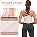 RANDY SUN Ultra Thin Back Braces for Women, Adjustable Lower Back Waist Support Wrap Under Clothes Compression Lower Lumbar Support Belt Breathable Brace, Pink, Medium