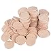 Produktbild 100PCS Holzscheiben Baumscheiben Holzplättchen Holz Platten Basteln Natur Holz Scheibe Zum Basteln Bemalen für DIY Basteln Malen DIY Handwerk Dekoration (Rund Form)
