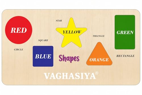 Image of Wooden Shape Sorting Puzzle for Kids | Color Recognition & Matching Toy | Montessori Learning Board for Toddlers (2,3+ Years)