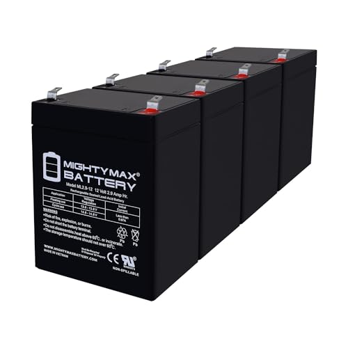 12V 2.9AH F1 SLA Replacement Battery Compatible with Invacare Linak Wheelchair - 4 Pack