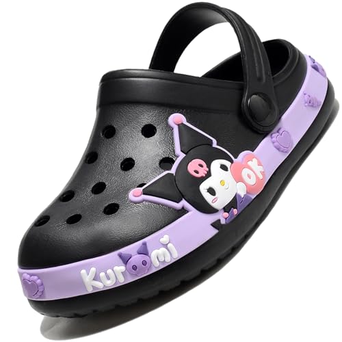 FidUmpsibe Toddler Girls Garden Clogs Children's Slip-On Beach Shoes Children's Indoor and Outdoor Sandals Black