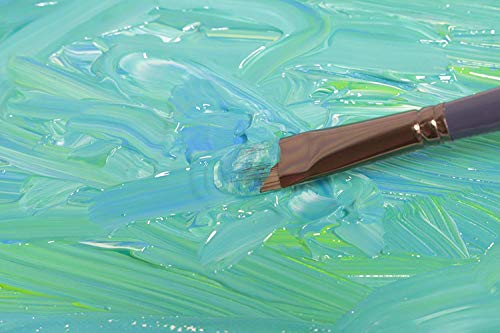 Mont Marte Premium Brush Wallet Set, 15 Piece, Includes Hog Bristle and Taklon Brushes, Suitable for Watercolor, Acrylic, Oil, Gouache and Tempera Painting