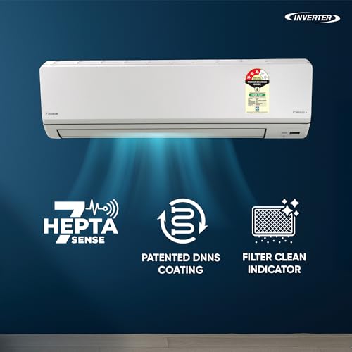 Image of Daikin 2.0 Ton 3 Star Inverter Split AC (Copper, PM2.5 Filter, FTKL71XV16, White)