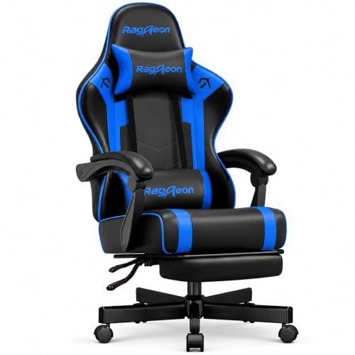 Riftracer Gaming Stuhl Chair Gamer Sessel - Ergonomischer Gamer Stuhl mit Fußstütze Kopfstütze und Lordosenstütz Höhenverstellbar… – Ansicht 1