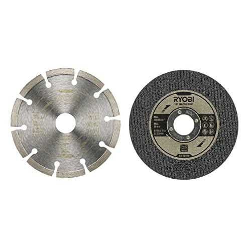 Ryobi Rak6Agd125 Angle Grinder 125Mm Cutting Kit (6 Piece), Grey #TOP2