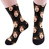 Chaussettes Personnalisées Photo Visage Chaussette Personnalisable pour Hommes et Femmes, Cadeau Original pour Fête des Pères, Saint-Valentin ou Anniversaire
