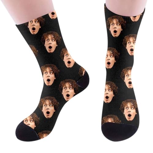 Générique Chaussettes Personnalisées avec Photo - 3 Tailles Chaussettes Personnalisables - Cadeau Personnalisé Drôle et Unique pour Elle et Lui