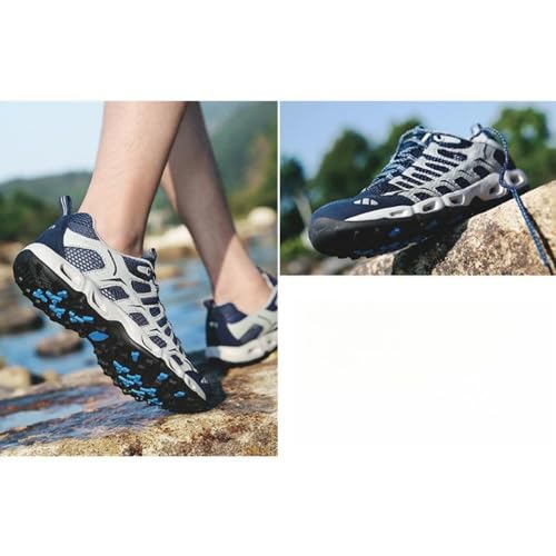 Men's Hiking Water Shoes Lightweight Breathable Mesh Outdoor Trail Shoes for River Walking, Trekking, Wading, Fishing, Quick Dry Non-Slip Low-Top Sneakers for Summer Travel3