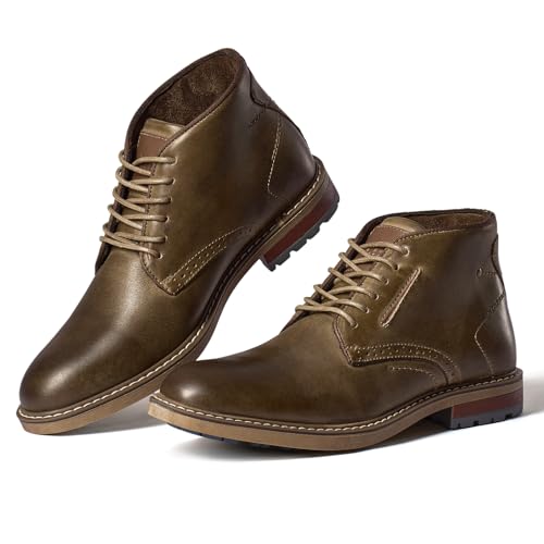 Image of Arkbird Mens Chukka Dress Boots Genuine Leather Suede Classic Fashion Casual Ankle Lace-up Dress Boots for Men