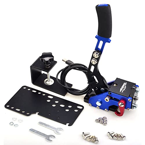 CNRAQR PC Racing Game USB Handbrake for 16Bit SIM for Racing Games, Compatible with G27 G29 G...