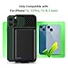 Battery Case for iPhone 13, 13 Pro, for iPhone 14 (6.1 inch) , 2025 Upgraded High Capacity 13800mAh Battery Pack Rechargeable Charger External Charging Case with Tempered Glass Screen Protector