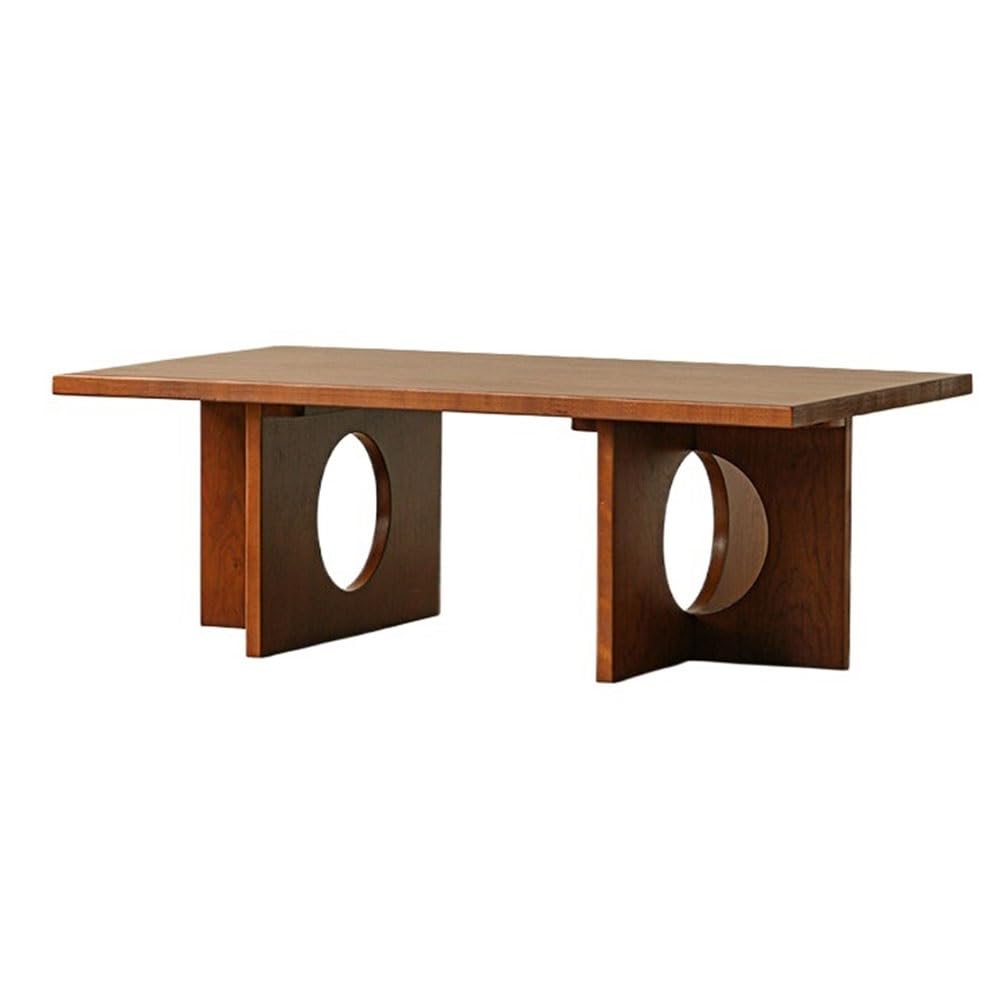 ZTHYSHOZ Side Table Modern Wooden Coffee Table with Cutout Legs Living Room Decor 2 Size Options(Large)