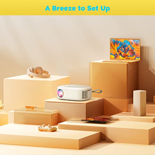 Purshe Mini Projector 9500 Lumens, Full Hd 1080P Supported Portable Outdoor Movie Projector For Ios, Android, Windows, Compatible With Tv Stick/Hdmi/Smartphone/Ps4/Usb [Remote Control Included] #TOP6