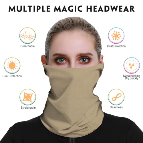 Image of Neck Gaiter for Men Women Headwear Bandana Head Wrap Face Scarf Mask Cover Warmer Balaclava-Seamless & Versatile