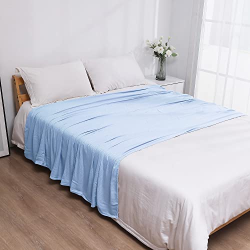 Avisiatree Cooling Blankets, 100% Bamboo Blanket For Hot Sleepers Night Sweats, Summer Cool Blankets Transfer Heat To Keep Body Cool For Adults, Children, Ultra-Cool Blanket（79X91 Inches,Blue） #TOP3