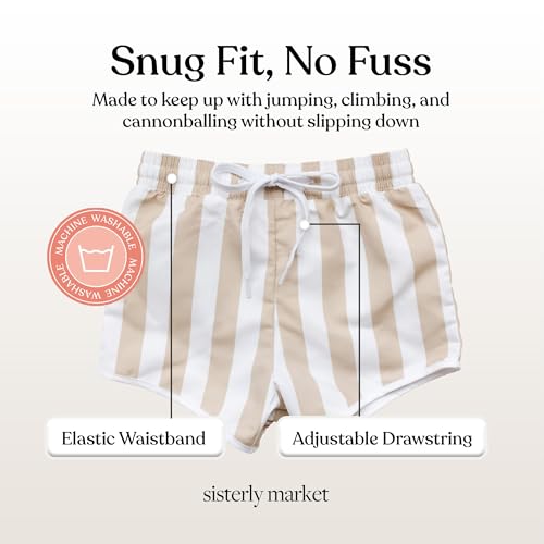 Toddler Swim Shorts, Kids Swimsuit with Stretchy Spandex Liner & Breathable Outer Microfiber Fabric3