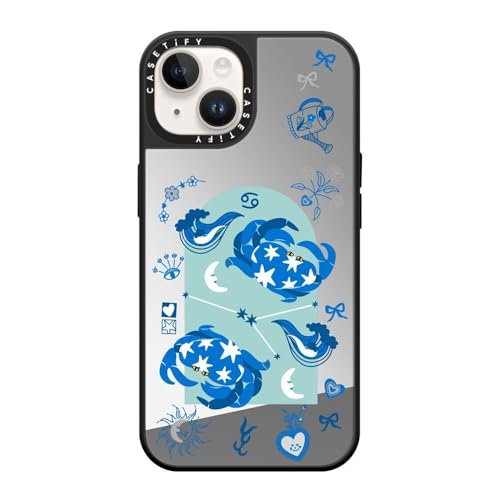 Coque miroir iPhone 14 motif Cancer argent cadeau idéal