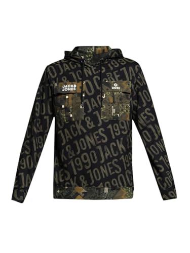 Image of JACK & JONES Men's Cotton Blend Hooded Neck Sweatshirt