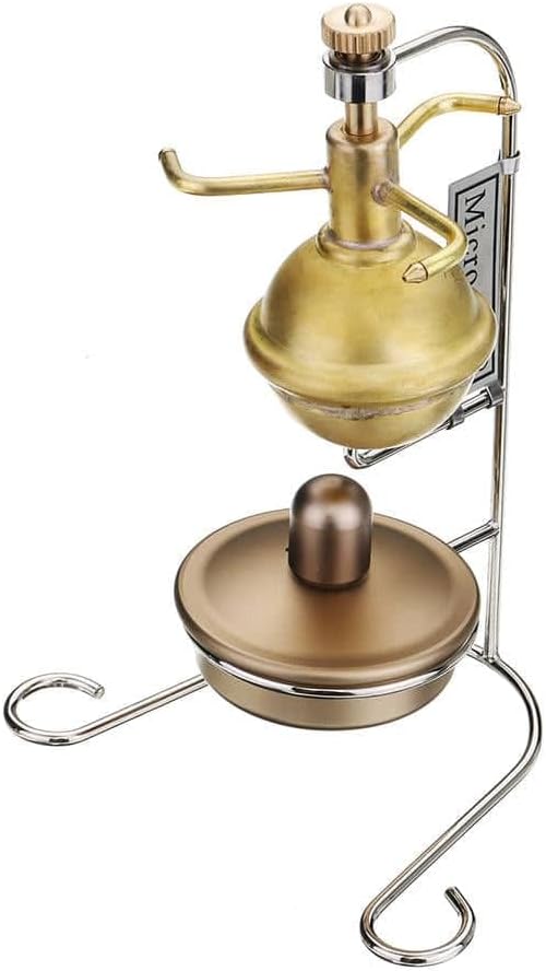 Mini Steam Engine Model with Boiler – Micro Brass Steam Engine Kit, Alcohol Fueled Desktop Mechanical Model for Physics Demonstration & Display