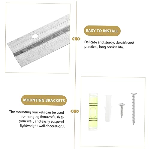 Image of DOITOOL 1set French Cleat Picture Hanging Hardware Kit Interlocking Metal Bracket for Frames Mirrors and Art Easy Installation Compact Design Versatile Wall Mount