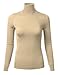 FLORIA Women Stretch Knit Long Sleeve Turtleneck Top Pullover Sweater