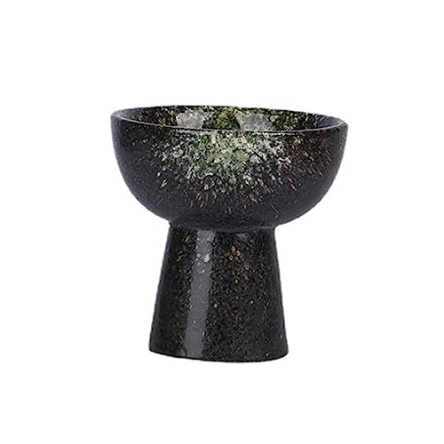 MUSISALY Ceramic Ice Cream Bowl Footed Dessert Bowls Pudding Serving Container Mousse Bowls Pastry Display Stand Cake Stand Dessert Stand Creme Brulee Bowl Small Cups for Dessert Ceramics