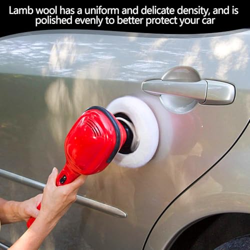 6er Polierhauben, Auto Polierhauben Set Weiche Mikrofaser Polierhaube Baumwoll Polierhauben 230mm-Polierhaube 250mm zum Wachsen und Autopolieren(Weiß)