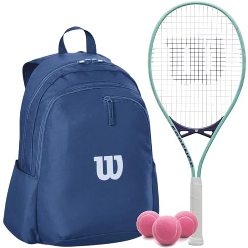 Wilson Essence Tennis Racquet Bundled with a Wilson Advantage 2.5 Backpack – Optional Accessories