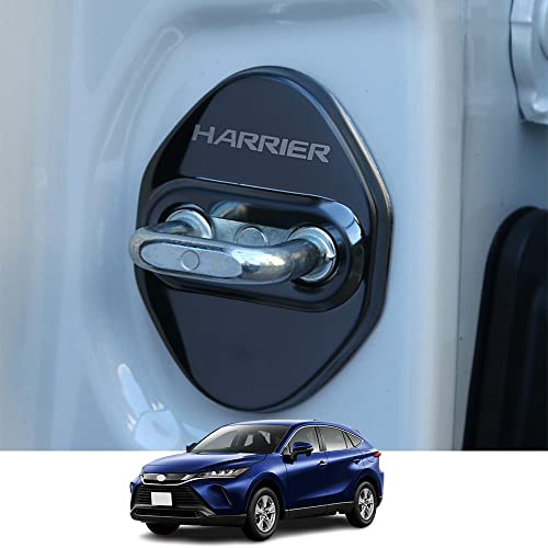 Kakash トヨタ専用ステンレスドアロックカバー 保護バックルカバー 防錆 ラッチストップ インテリアモールディング ステンレス スチールカースタイリング プ外装カスタムパーツ アクセサリー爪キズ防止 防止防塵 取り付け簡単 車種専用設計4点セット(ブラ