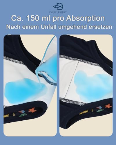 Flyish Packung mit 6 Baby Trainingshosen Töpfchen Unterwäsche Kleinkinder Windelhosen Toilettentraining Unterwäsche Entzückende Tiermuster Trainingshose Jungen 3 Jahre