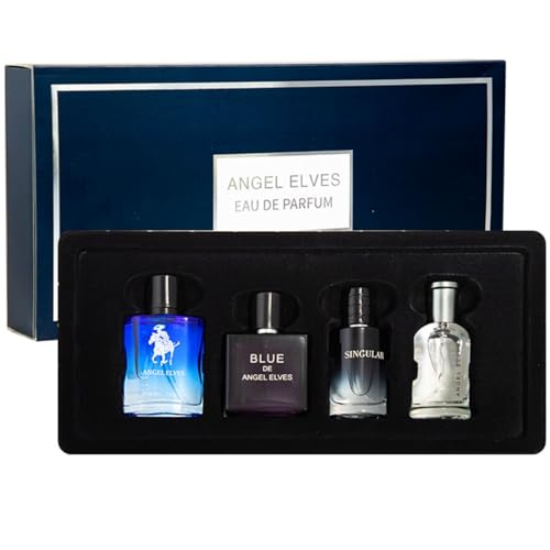 Perfume Gift Set for Men - Pack of 4 Long Lasting Perfume for Men Eau De Parfum Gift for Him Fresh Fragrance Birthday Gift for Husband Brother Luxury Mini Perfume Set for Men Gift Box 4 x 30ml