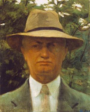 Peinture à l'huile d'Istvan Reti : reproduction premium de l'autoportrait Self Portrait 1936