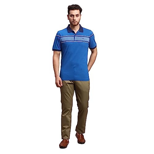 Image of Colorplus Men's Pure Cotton Solid Piece Dyed Pattern Contemporary Fit Flat Front Casual Trouser