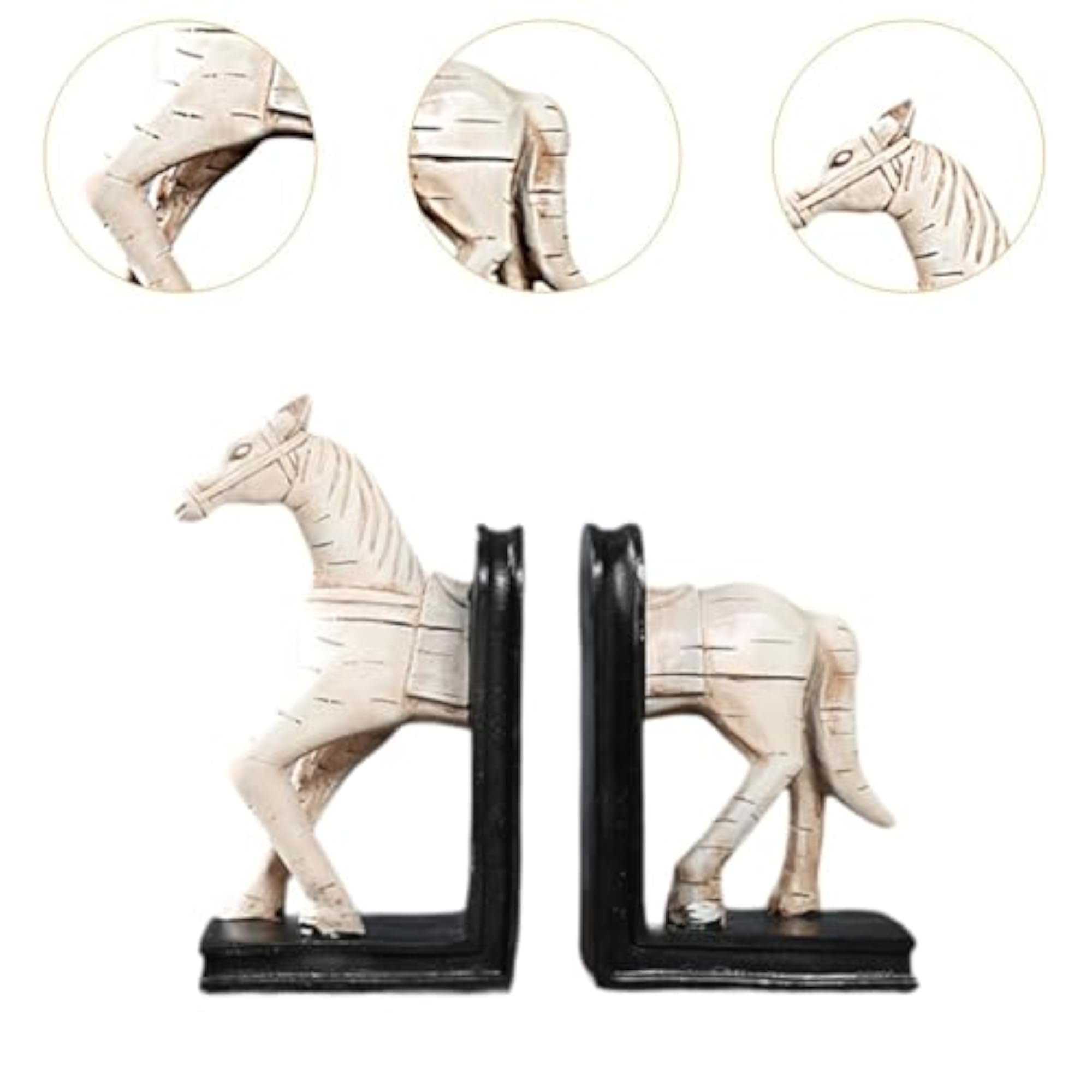 Horse Decorative Resin Bookends for Living Room