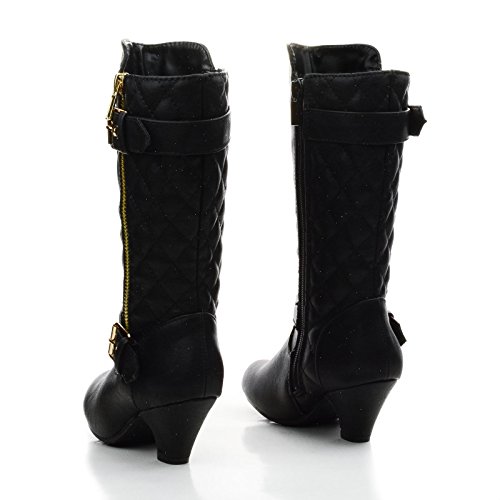 Link Little Girl's Pauline-38 Kitten Heel Boots with Decorative3