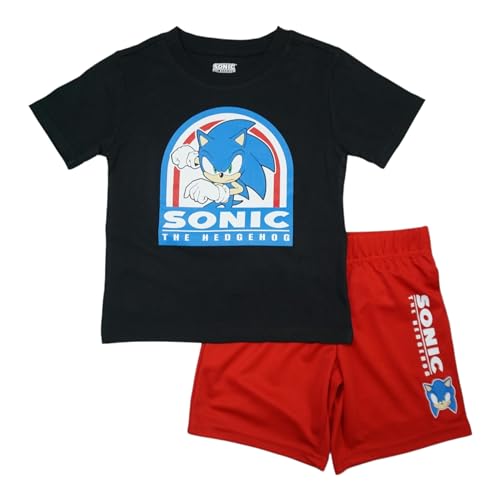 Image of SEGA Sonic The Hedgehog Toddler /Little Boys 2-Piece Clothing Sets Short Sleeve Tee-Shirt and Shorts Set