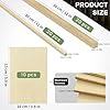 Catephe Unfinished Balsa Wood Sheets Sticks, Wood Dowel Rods Square Basswood Sheets, 50 Pcs Wooden Craft Making Supplies for Crafts DIY Projects Making #1
