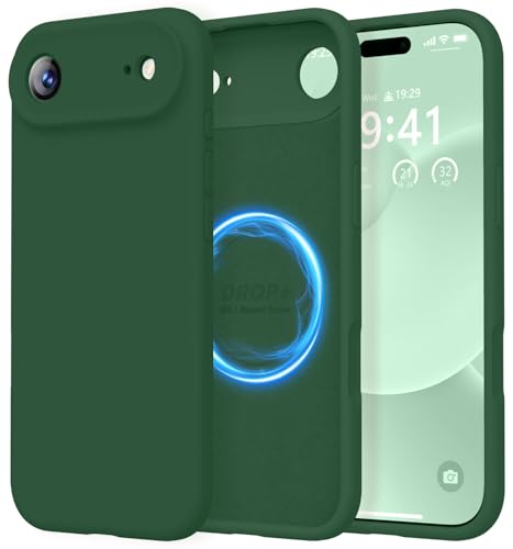 Image of LOVE 3000 Designed for iPhone Air Case, Premium Silicone [Compatible with Magsafe][Soft Anti-Scratch Microfiber Lining] Shockproof Protective Phone Case for Men Women 6.5 inch, Green