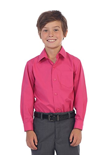 Image of Gioberti Boys Long Sleeve Solid Dress Shirt