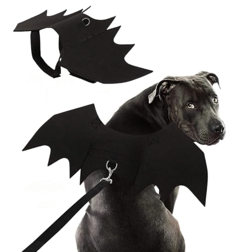Halloween Bat Wings Pet Costume with Pet Leads,Funny Dog Cool App...