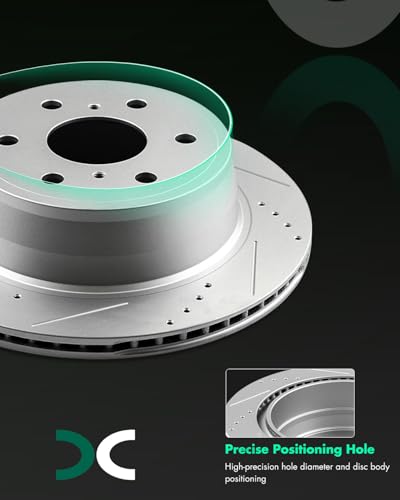 Image of SCITOO Rear Brake Kits Drill & Slotted Brakes Rotor Brakes Pads:55133;D1194