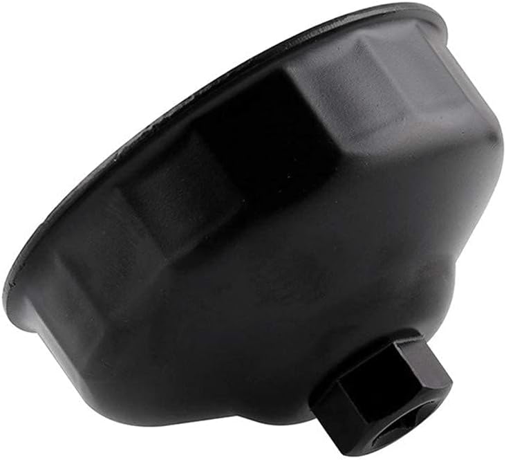 DEDC 3.39inch/86mm 16 Flutes Aluminium Oil Filter Wrench for BMW, Oil Filter Housing Cap Removal Tool for N20, N26, N51, N52, N54, N55, N63, N74, S55, S63 BMW Engines (Black)
