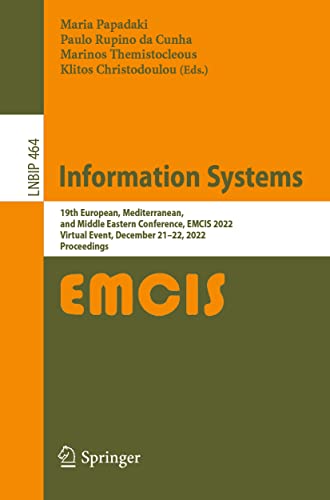 Information Systems: 19th European, Mediterranean, and Middle Eastern Conference, EMCIS