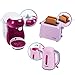 Theo Klein 9597 Bosch Breakfast Set I Pink Kitchen Accessory Set incl. Toaster, Coffee Maker and Kettle I with Crockery, Cutlery and Dummy Fried Egg I Toys for Children Aged 3 and Over