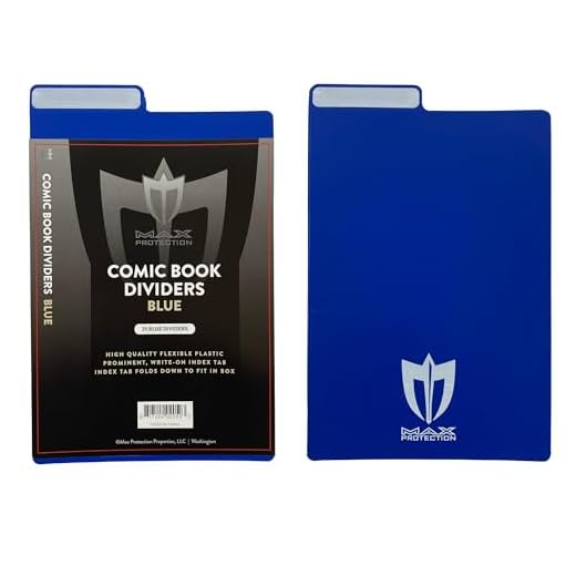 25ct Max Pro Comic Book Dividers - Blue Innovative Flex Fold Tabs
