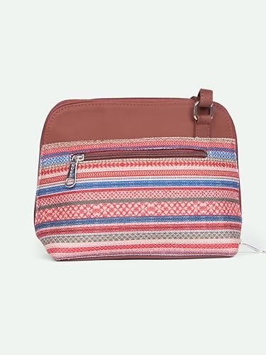 Image of ZOUK Printed Vegan Leather Out Of Office Sling Bag With Adjustable Strap For Women's Girls
