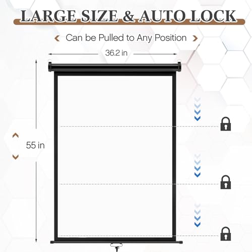 Retractable White Backdrop Screen 36.2" x 55" ID Photo Portable Background Roll-up/Pull-Down Background Passport Auto Lock Photographic Backdrop for ID Passport Photos Photography - Image 4